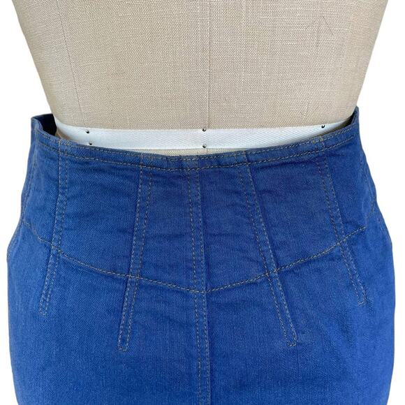 y2k Marc by Marc Jacobs Blue Denim Straight Pencil Skirt size 4 - Picture 4 of 5